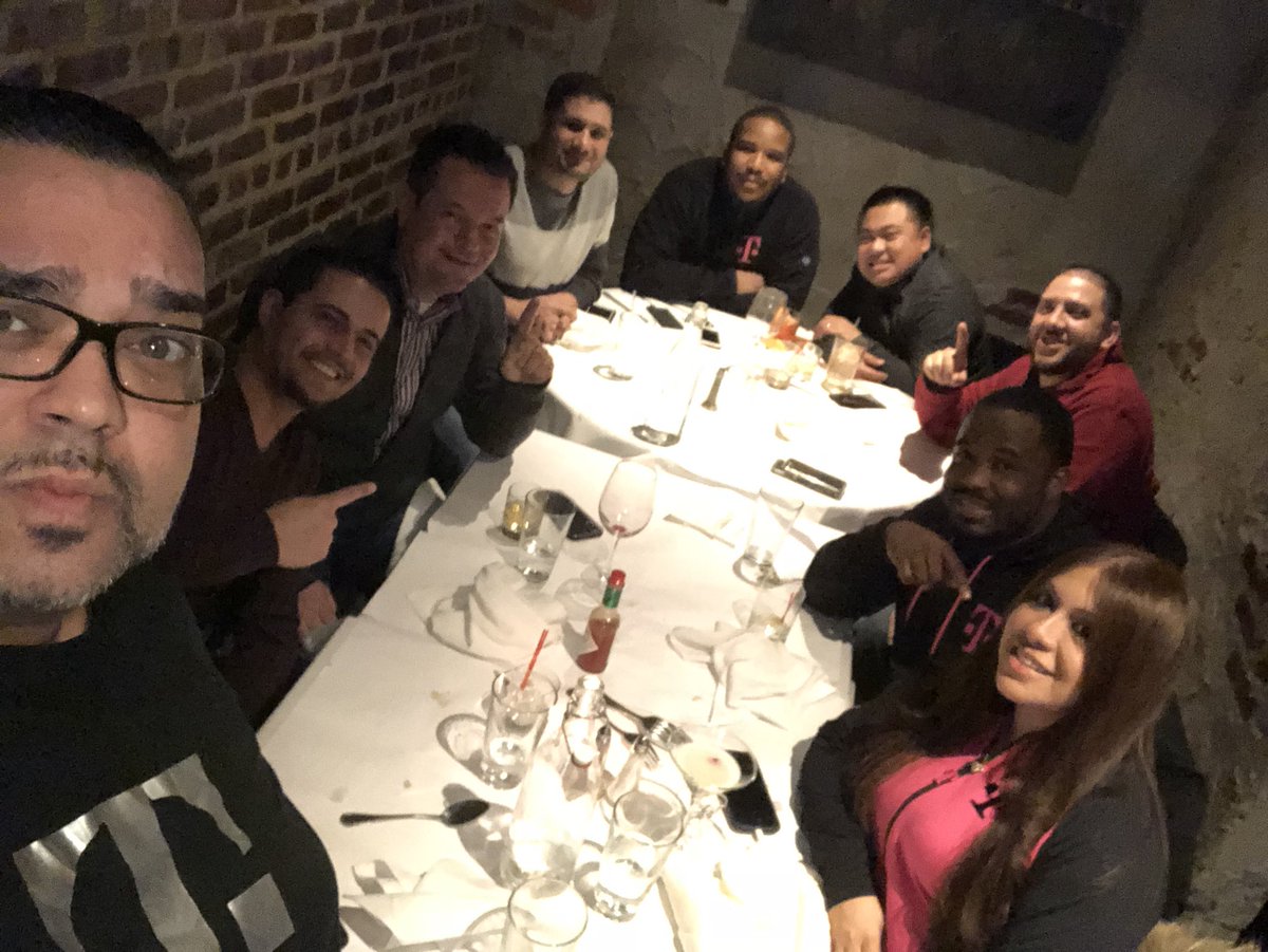 NE leadership dinner with our Sr. VP Ken Siler!  Work hard play hard!  Love my team full of the most talent, hard working, transparent leaders ever!  #tmobile #tcc #teammagenta #teamken #teamsaleem #teamnortheast #bestteamever #dreamteam