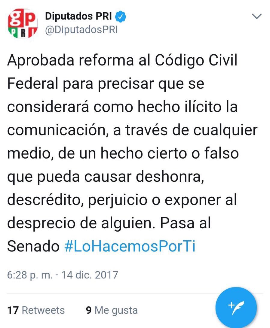 DeniseDresserG's tweet photo. Oigan @DiputadosPRI: ¿decir que el PRI es un partido corrupto es una “deshonra” o una simple descripción? Y si de ahora en adelante describirlos así va a ser un ilícito, seré la primera en pisar la cárcel en defensa de la libertad de expresión que ustedes quieren coartar. 😡 https://t.co/xiJs2cw4ag