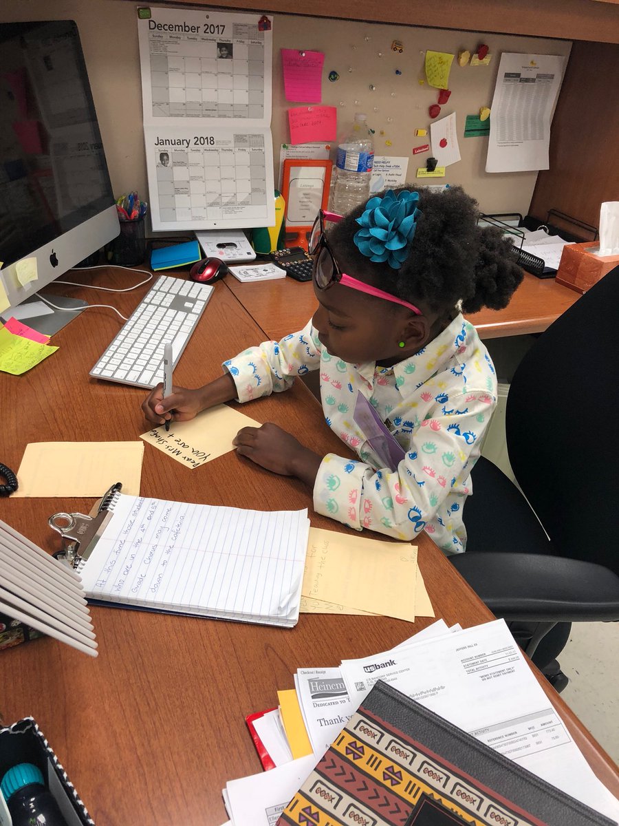 HCPSS's tweet photo. Well this might just be the most adorable principal ever! @hcpss_jhes first grader Aniya was principal for the day and by the look of things, she was giving Principal Strong a run for her money! Nice job, Aniya! https://t.co/2cBxJfTdHe