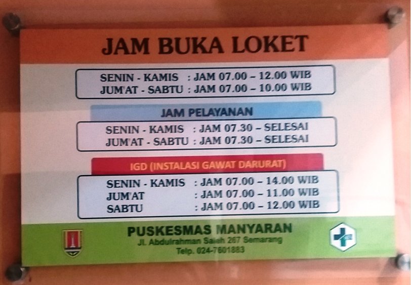 Puskesmas Manyaran On Twitter Selamat Siang Menjawab Twitter Bapak Bahwa Pelayanan Puskesmas Manyaran Tidak Buka Sampai Malam Jam Buka Loket Seperti Tertera Di Foto Terima Kasih Https T Co Ufpeifwrno