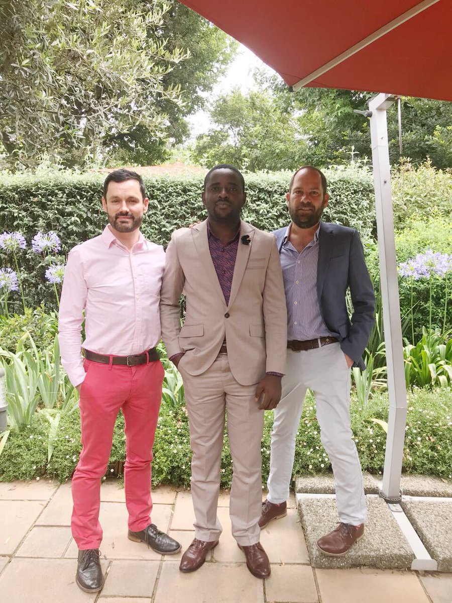 BigAmbitionsZA's tweet photo. Great to catch up under the #Jozi sunshine @ThePeechHotel with @ProgTravelRec @JamesPWRoberts @tonymacdonald @jideolowookere #clientmeets https://t.co/RRsGAeb4jL