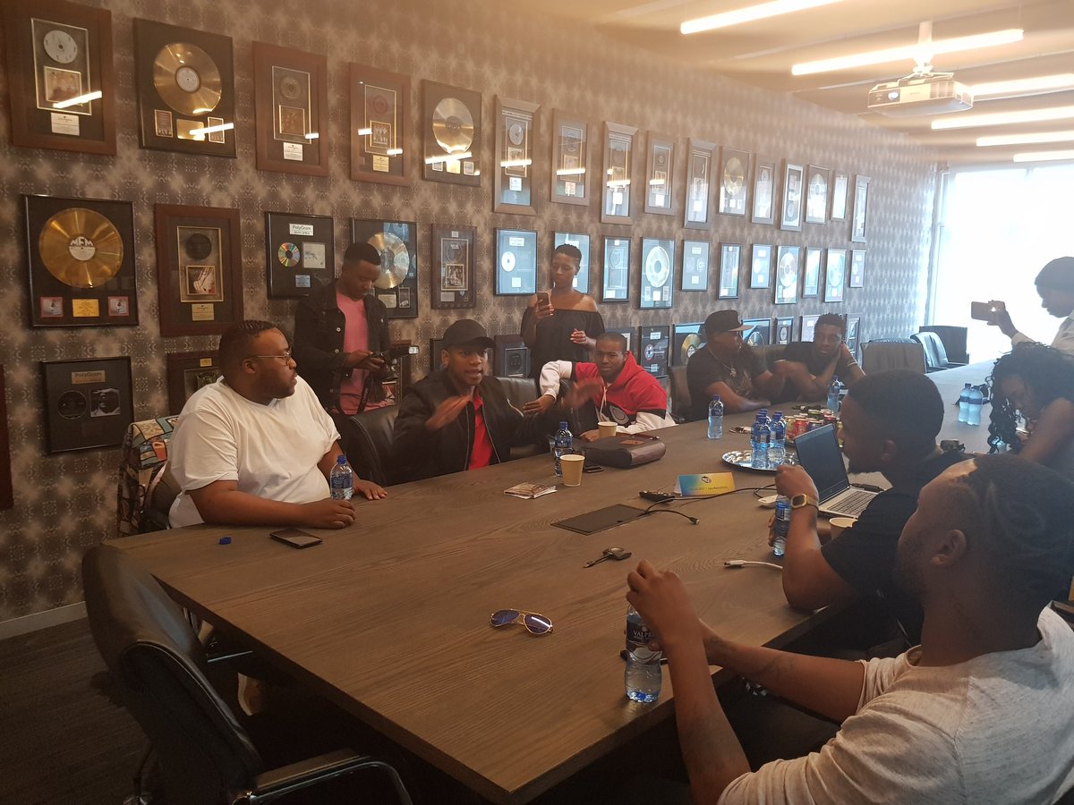 LeboKgothadi's tweet photo. Eminem album panel discussion going on now at @UMGSA. Very interesting points from @ProVerbMusic @ReasonHD @TumiMolekane @BlackAce4Real
#eminemrevival #EMINEM #RevivalSA https://t.co/OFagfixMPV