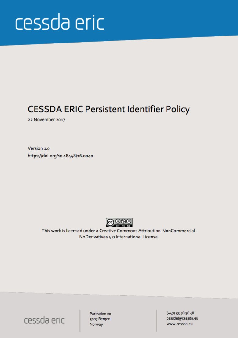 CESSDA_Data's tweet image. How to deal with #PersistentIdentifiers in the coming years: #CESSDA&apos;s #PID Policy

cessda.eu/Consortium/Com… #data #PIDTAskForce