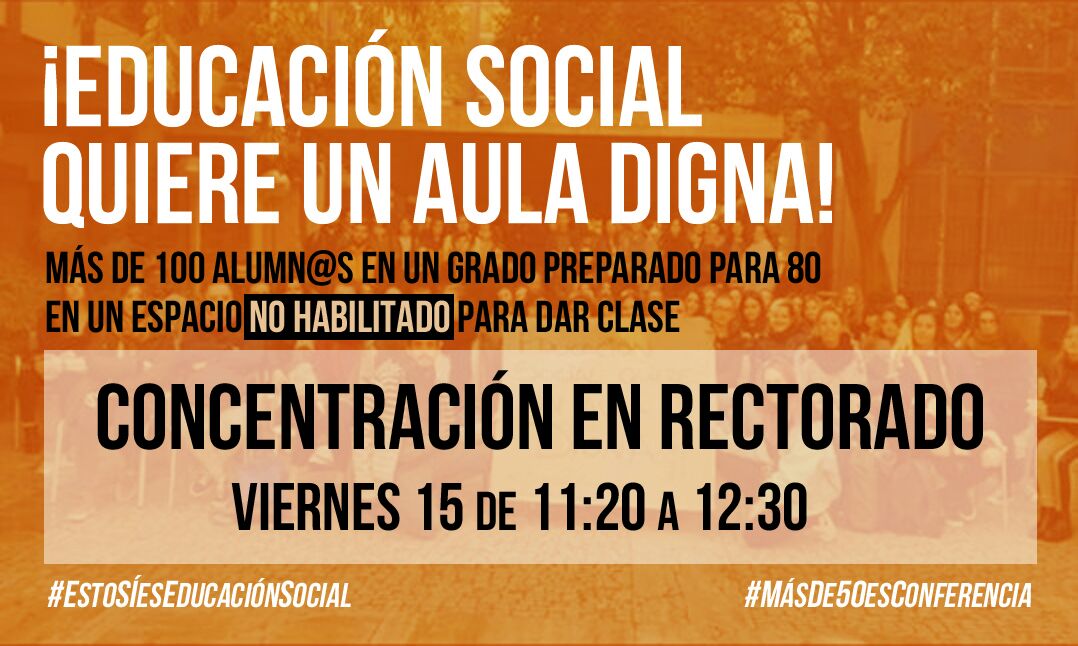 AndreaMG2's tweet photo. Hoy apoyamos a lxs xompañerxs... #AulaDigna #MasDe50esConferencia #EstoSiEsEducacionSocial #UV https://t.co/vvLiaaNlKD