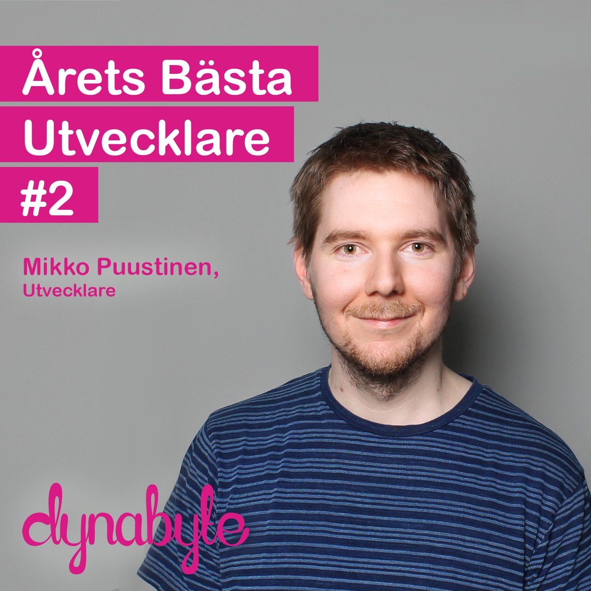 Dynabyte's tweet image. Mikko är också en av Årets Bästa Utvecklare! Faktiskt nummer 2 på listan! :D
Stort grattis till den fantastiska placeringen Mikko!   techworld.idg.se/2.2524/1.69427…
