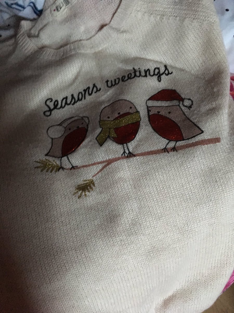 Edinlass's tweet photo. My Christmas jumper today, Seasons Tweetings to all on Twitter 😀 https://t.co/AYMTp8Chjc