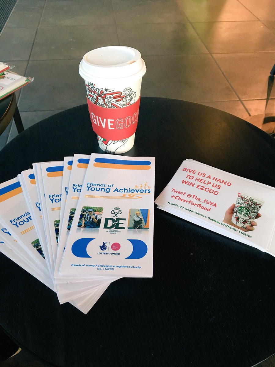 Please support <a href="/The_FoYA/">Friends of YA</a> to win £2000 in this year's #CheerForGood Campaign by <a href="/nbrly/">neighbourly.com</a> &amp; <a href="/StarbucksUK/">Starbucks UK</a>! Support our #CheerForGood by clicking here... ctt.ec/de5ch #Charity #Christmas #GiveGood #Starbucks <a href="/Quintonstarbuck/">Starbucks Quinton</a> <a href="/EuroGaragesLtd/">EG Group</a>