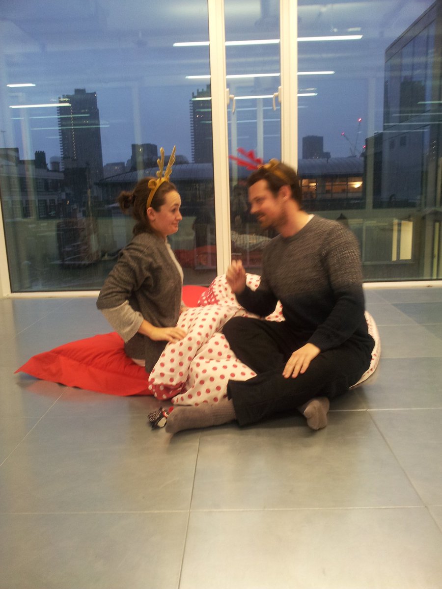 theatreofwords's tweet photo. Rehearsal this week! Opening today! #LittlestReindeer #puppetry #puppets #newwriting #christmasshow @BreadandRosesTC https://t.co/7dVhFNw9TE