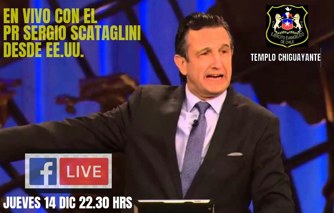 Hoy transmitiendo para todo Chile con el Pr Sergio Scataglini de EE.UU.