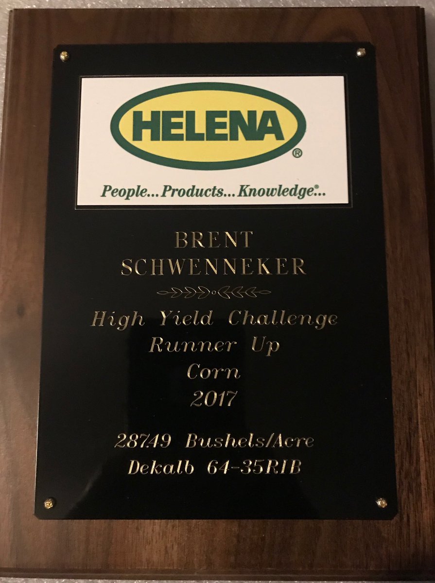 brentschwen's tweet photo. I hate 2nd place, but this one I don’t mind. Team effort thanks to @AdairHelena @Asgrow_DEKALB @climatecorp #advancedscripts https://t.co/AHZEk8xbeO