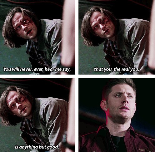 “You will never, ever hear me say that you—the real you—is anything but good.”  #TheEpicLoveStoryofSamAndDean  #SamAndDean