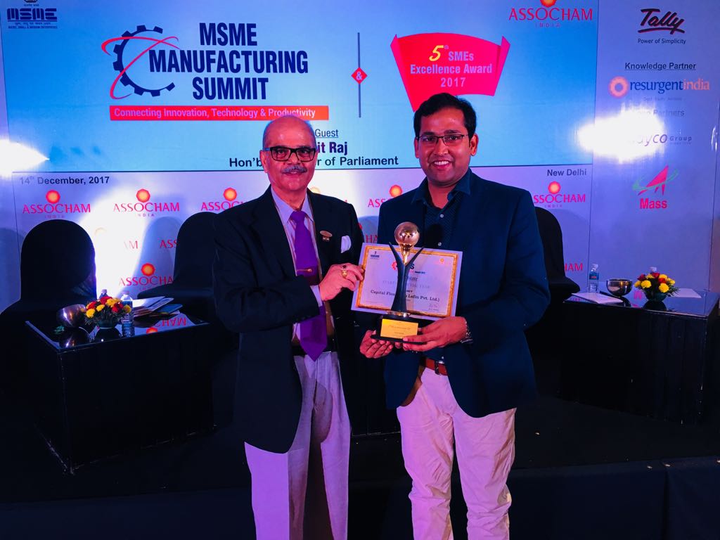 add_axio's tweet photo. Honoured to receive the ‘Start-Up of the Year’ award at the 5th ASSOCHAM SME Excellence Awards. Here is @ankursingla4, a senior member of our team receiving the award from Mr U K Joshi, the Director of ASSOCHAM. https://t.co/sWknsY37yo