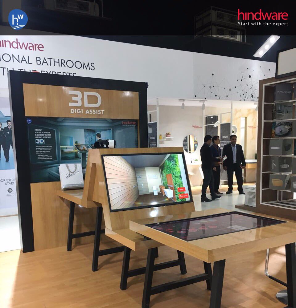 Hindware_India's tweet photo. Experience Hindware’s 3D Digi Assist, a one of a kind technology that will help you visualise your perfect bathroom! Visit our stall at Hall 14 and create your dream bathroom. #Acetech2017 https://t.co/7QJjqS8ep7