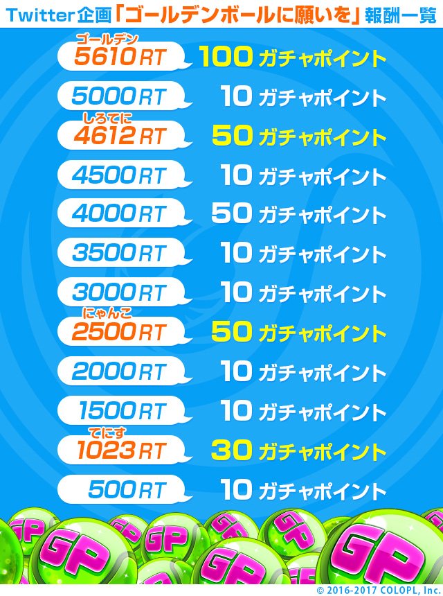 【RT対象】ちなみに…わたくしの…今年の白テニを…表す漢字は…「錦鯉」…とさせていただきます…。RTと「#ゴールデンボール」合計数の報酬は画像を…ご覧ください…！〆切は12/22 11:59です…。では…！よろしくお願いします！！
#白猫テニス　#ゴールデンボール