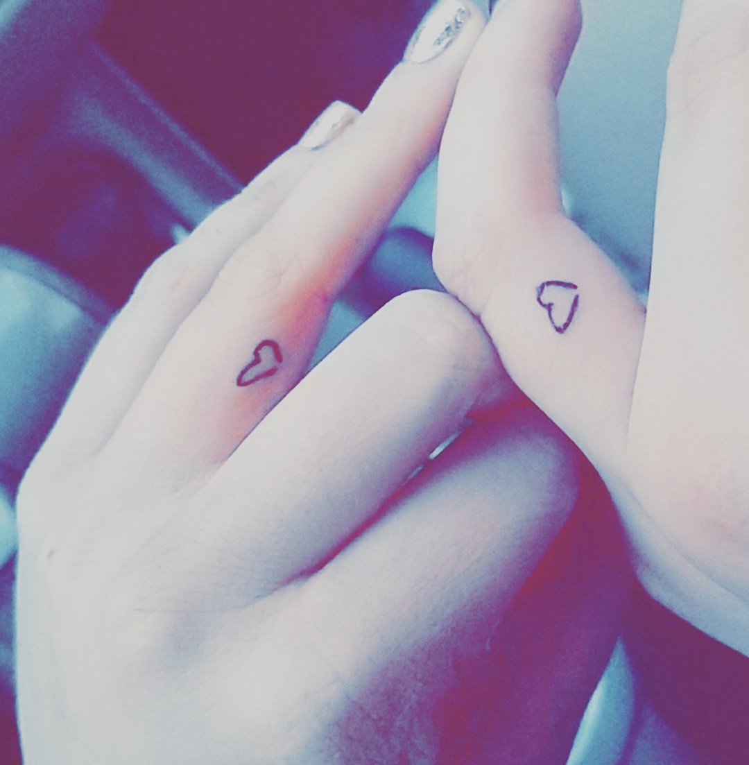 //so my best friend and I got our first tattoos yesterday 💕