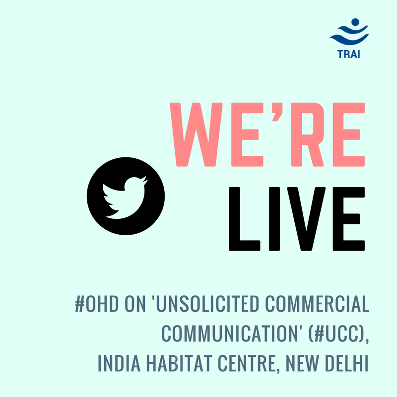 Catch us LIVE x.com/TRAI/status/94… via <a href="/TRAI/">TRAI</a>  #LIVE #TRAI #OHD #UCC