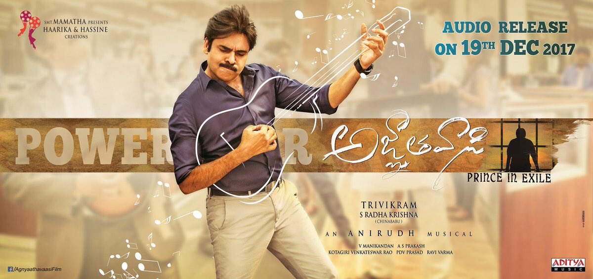 actor_Usman's tweet photo. #Agnyaathavaasi get ready folks #HeIsComing on #Dec19th @PKCreativeWorks #PawanKalyan Anna, Grand welcome to Tollywood @anirudhofficial sir Ur #debut2017 #album #lovedUr #GaaliVaaluga n #BaitikochiChuste eagerly waiting for lot more???😎😍😘 https://t.co/AO40gwK3af