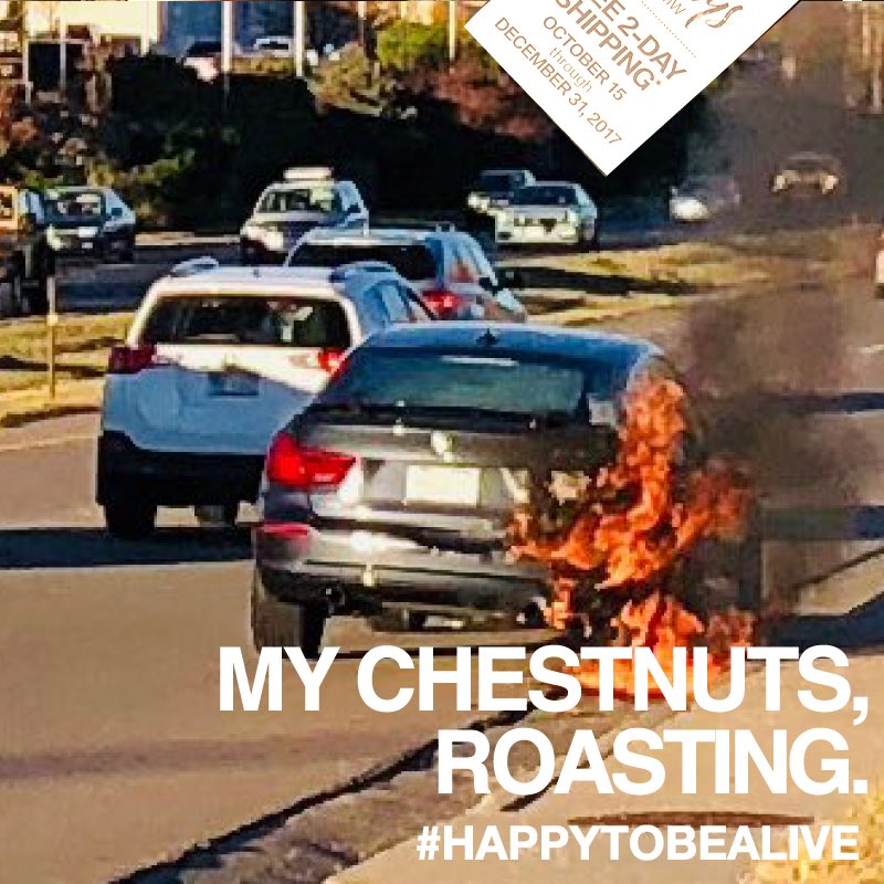 Thanks, <a href="/BMWUSA/">BMW USA</a> <a href="/BMW/">BMW</a> <a href="/trudy_hardy/">trudy hardy</a> for the holiday brochure you sent me titled, “From BMW, With Love.” And featuring a warm, happy family. I took the liberty of updating the photography assets. Equally warming. Entering mnth 3 of no action. #truthinadvertising #bmwfire