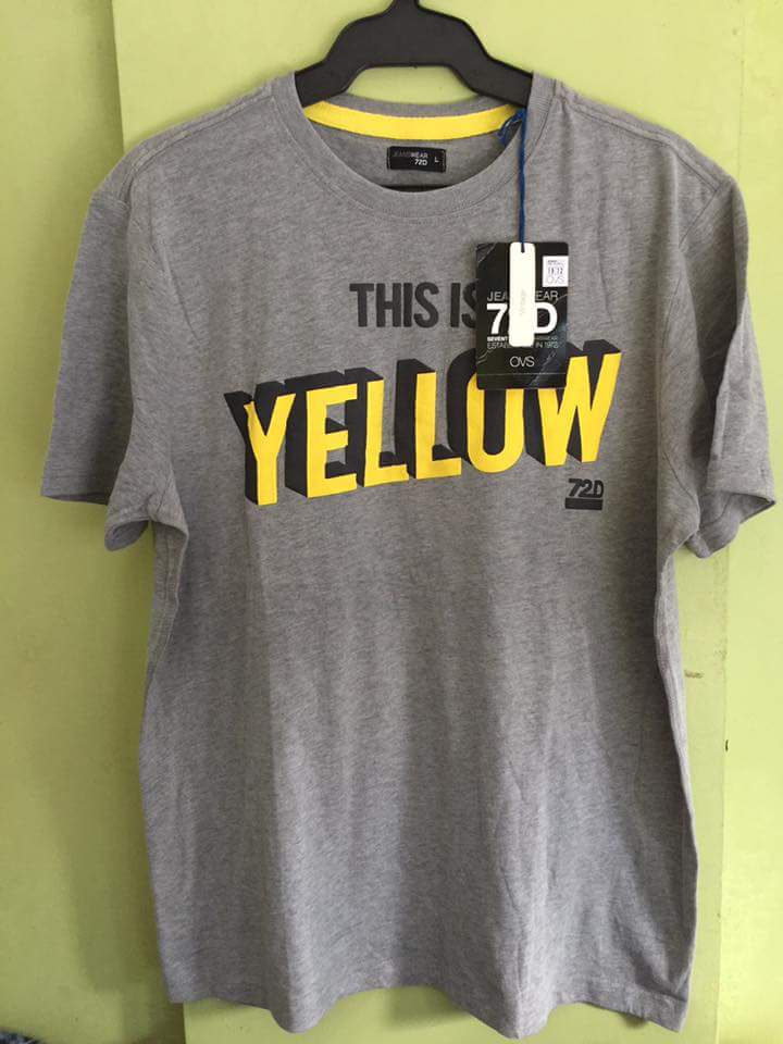 fallintobangtan's tweet photo. Anyone?

"This is Yellow" 👕 (size L Slim fit) from Japan.. you have until 6pm to RT it.  Follow and RT lang mga mamser. :) 

@Ms_Maiden07 tagging you Ms. Jing 😊 Thank you!

ADN ONLY 💛💙 
PS. You can unfollow me after.. Winner via twitrand 😊 https://t.co/HVF7o2meIy