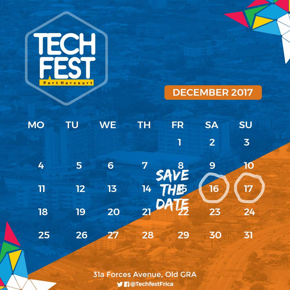 techfestafrica's tweet photo. You are invited to Technology Festival #TechFest @ PHCity , Nigeria. A BIG chance to party with techies while you MEET, CONNECT and LEARN about technologies powering the digital transformation sphere..  Be and be part of Techie community and culture. @opentalktech @olotusquare https://t.co/L4JhfLmBs5