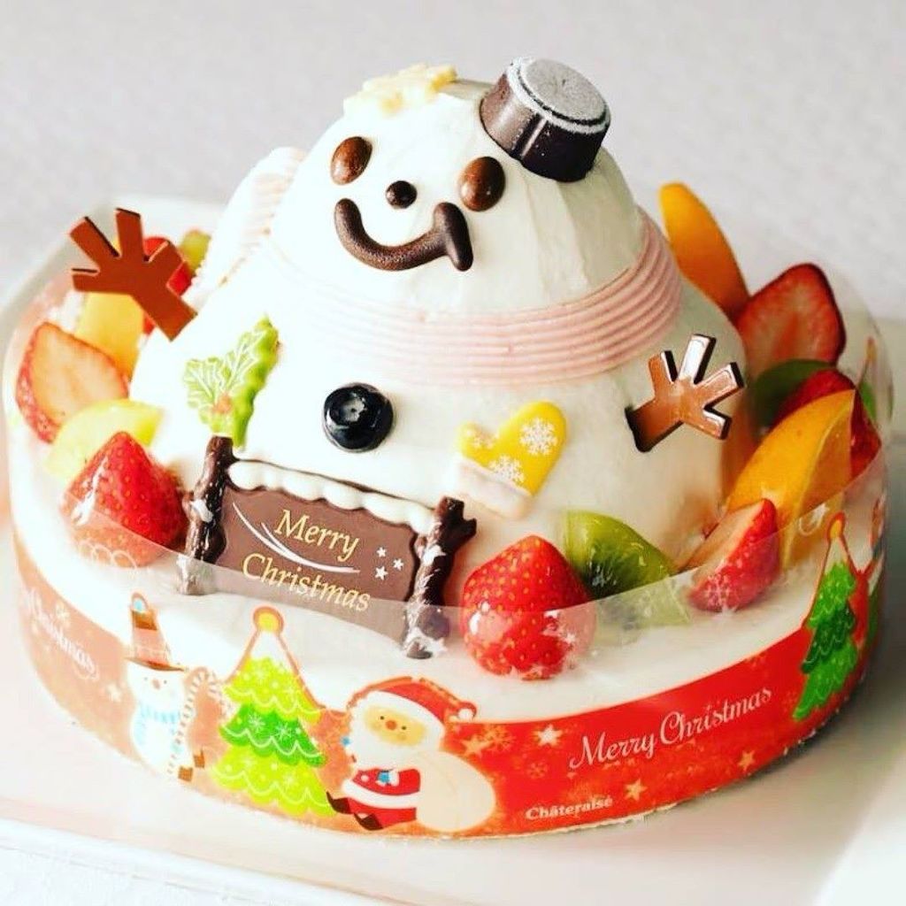 シャトレーゼ 公式 かわいい雪だるまのクリスマスケーキ シャトレーゼ Chateraise Christmas クリスマス メリークリスマス Christmascake クリスマスケーキ クリスマスパーティー クリスマスイブ サンタクロース デコレーション ケーキ