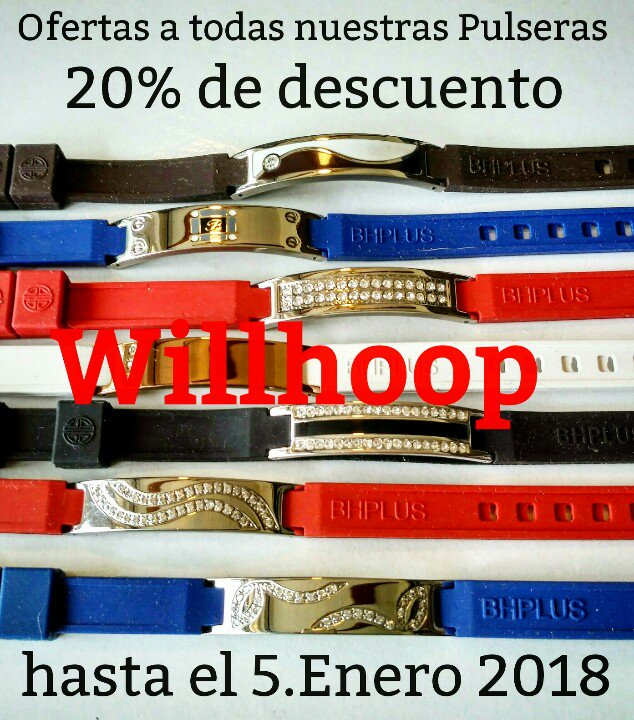Willhoop_'s tweet photo. Lanzamos Ofertas especiales a todas nuestras Pulseras ionizadas con un 20% de descuento, hasta el 5.de Enero!!
Información por MD o por e-mail !
No te lo pienses... https://t.co/eODEyqxgfU