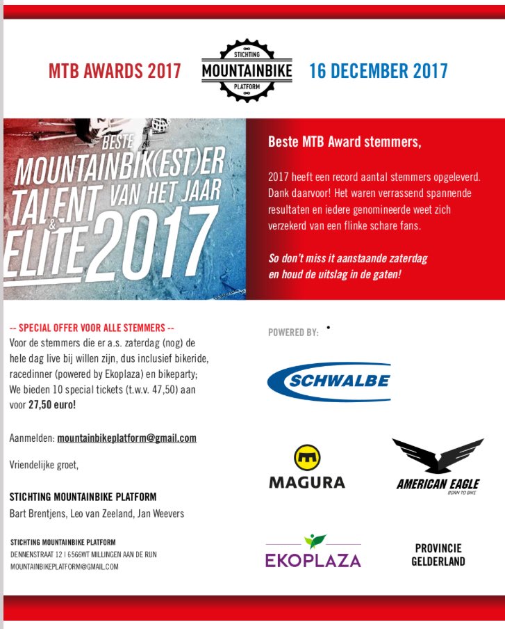 BartmnBrentjens's tweet photo. Morgen zijn de uitreikingen van de MTB Awards, wie wordt Mountainbik(est)er Elite/Talent van het jaar #mtbawards @bikesight https://t.co/VlmAiHZH8E