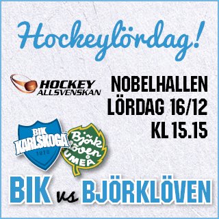 Imorgon väntar hockeylördag och vi kommer att behöva ditt stöd på plats! Vi ses i Nobelhallen👏🏼