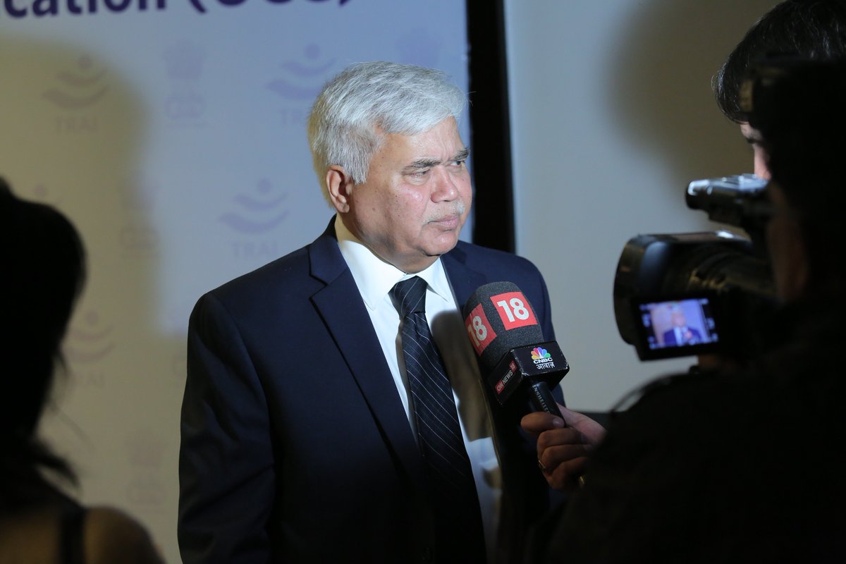 Mr RS Sharma, Chairman, <a href="/TRAI/">TRAI</a> addressing the press at the OHD on Consultation Paper on "Unsolicited Commercial Communication", New Delhi