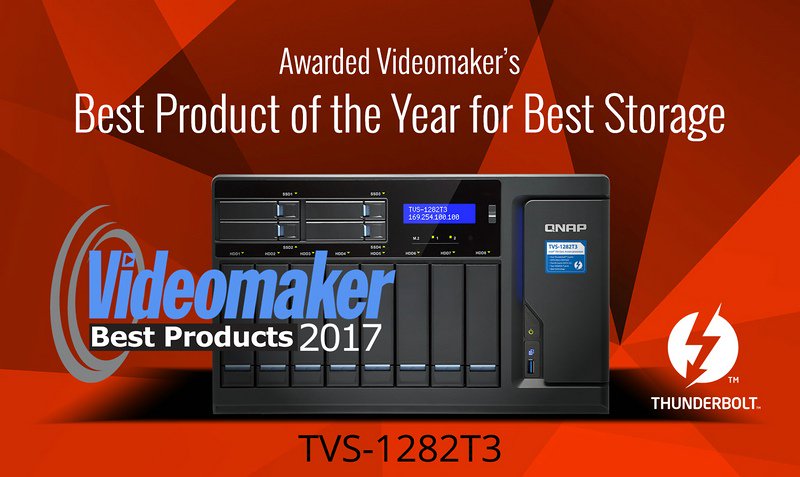Das TVS-1282T3 #NAS von #QNAP gewinnt  den Best Products for 2017 Award des  <a href="/Videomaker/">Videomaker</a> Magazine. Wir gratulieren! 👍🏆 bit.ly/2jW6Ib7