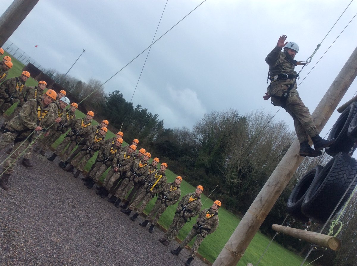 HMS_Raleigh's tweet photo. Cunningham 23 were tackling the high ropes course yesterday challenging people outside of their comfort zones. #Cunningham23 https://t.co/KxyNugwouV