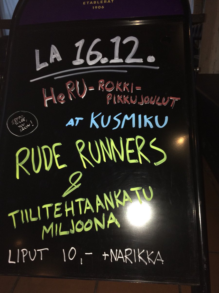 kusmikufood's tweet photo. Huomenna rokataan! #heru #ruderunners #hurriganes #kusmiku #heinola #pikkujoulut https://t.co/kSQZWM3Sd0