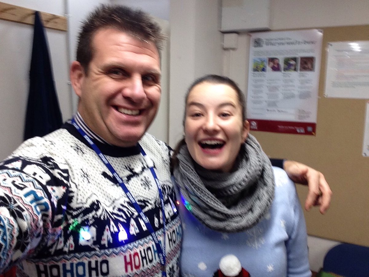 NESSSS2017's tweet photo. Staff are ready for Christmas jumper day! Are you? #nessss #gettingbetter #ChristmasJumperDay https://t.co/OE0FF5PtUQ