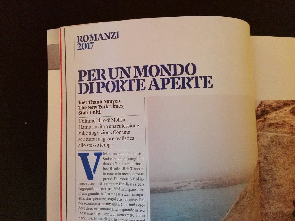 dieci04's tweet photo. "Exit West" di @mohsin_hamid, uno dei libri che abbiamo apprezzato di più quest'anno, è nella Playlist del 2017 di @Internazionale 📚 https://t.co/DVbSdXFXUo