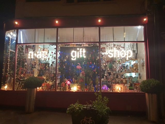 IslingtonLife's tweet photo. Check out @mapgiftshop's colourful #festive shop window.  If you're in the Archway area, it's worth taking a closer look! #shoplocal https://t.co/qa49cHmk23