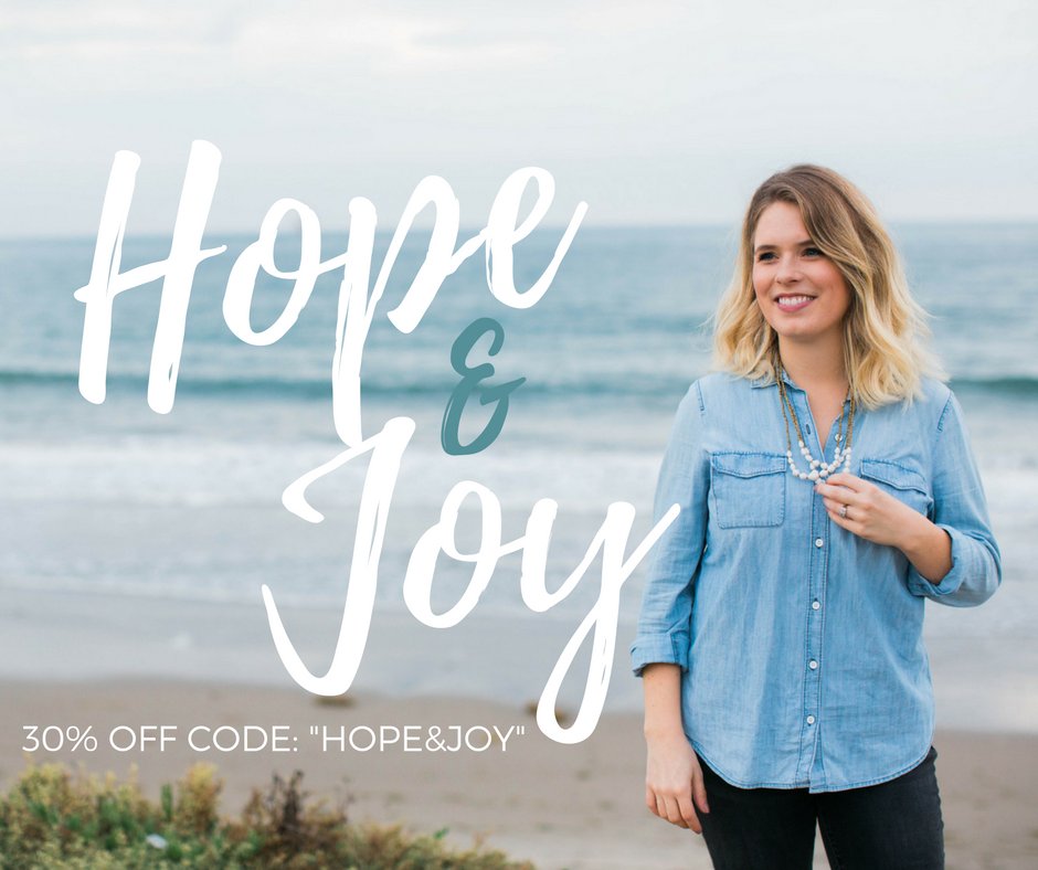 becauseofhope's tweet photo. 30% Off everything this weekend with code "HOPE&amp;JOY", Friday-Sunday (we ship fast)! Send Hope and Joy this season with our Hope Intertwined or Joy Necklaces, handmade by women in Uganda who exude hope and joy despite life's challenges.
https://t.co/9fKV0MMzfF https://t.co/l4MTk5m6l9