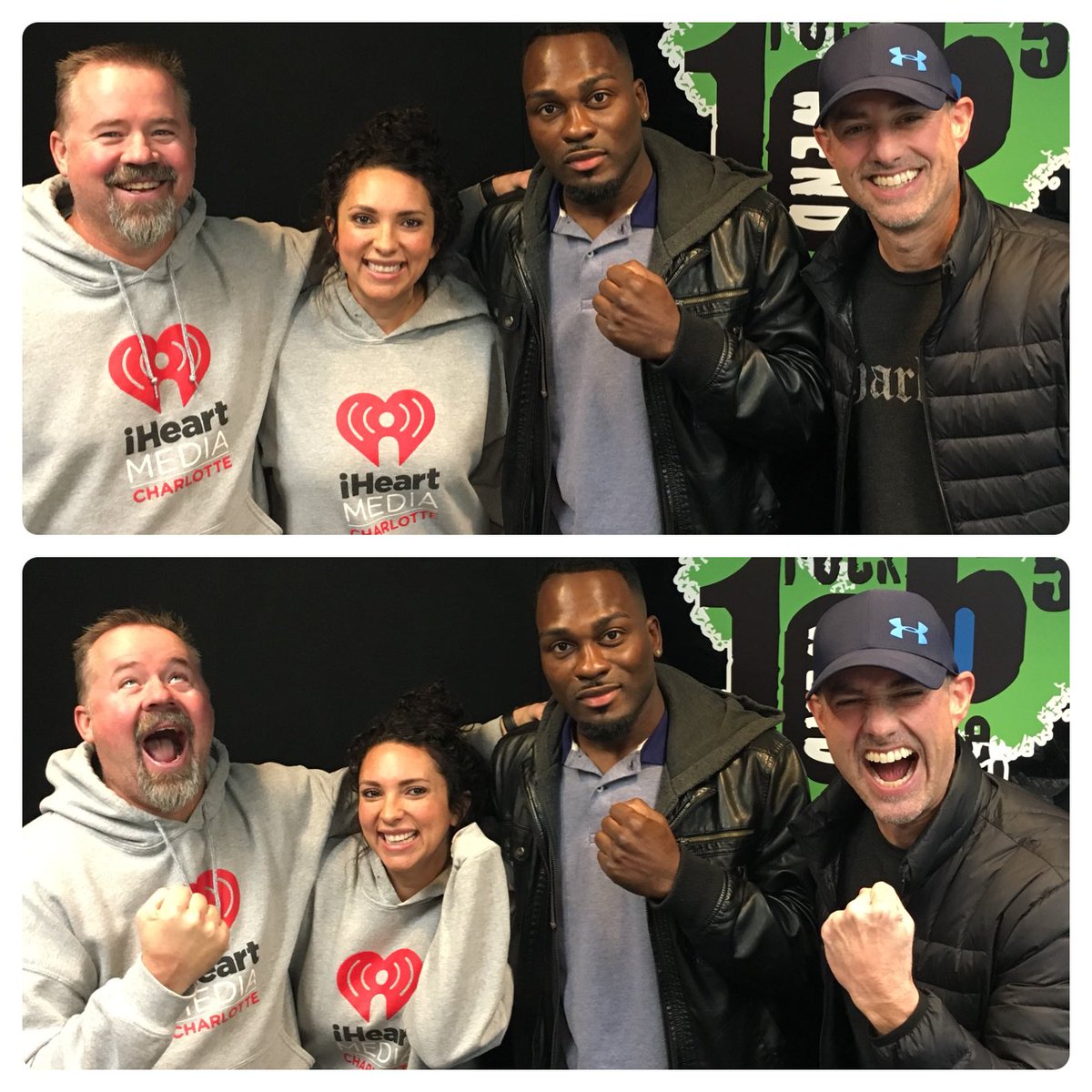 woodyandwilcox's tweet photo. Great having @DerekBrunson in today. Big #UFC event Jan 27 in #CLT &amp; tix on sale today!  See it nationwide on Fox too #Cheerleader #Calendar #Mainus https://t.co/Xy9RCJPzot