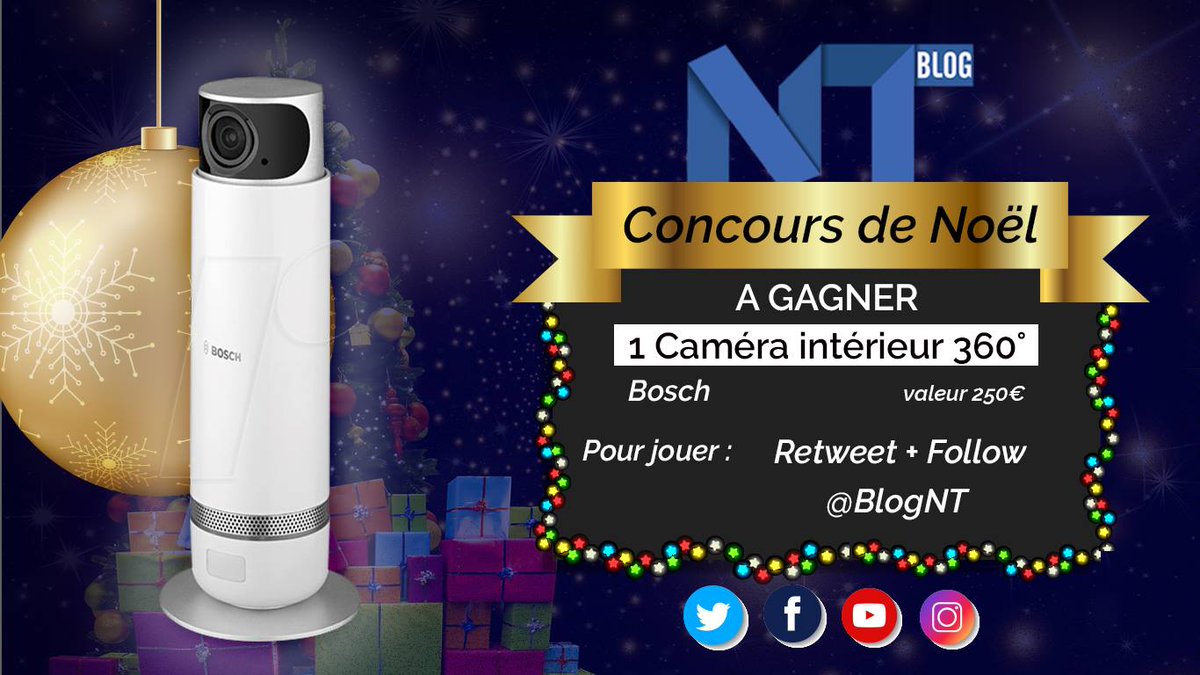BlogNTMedia's tweet photo. Noël 2017 : Gagne une caméra intérieure 360° Bosch Smart Home https://t.co/TpDTrerDWJ via @BlogNT #Bosh #concours #NoelDuBlogNT #Noel https://t.co/IJE0TxbSMV