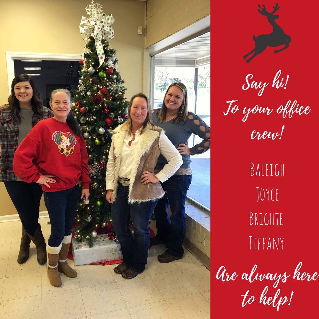 ab_hvac's tweet photo. Say hello to your office crew! Baleigh, Joyce, Brighte, and Tiffany are always here to help! #ABHeating #ABHeatcool #HVAC #Office #Christmas https://t.co/G4MUs4y5k8