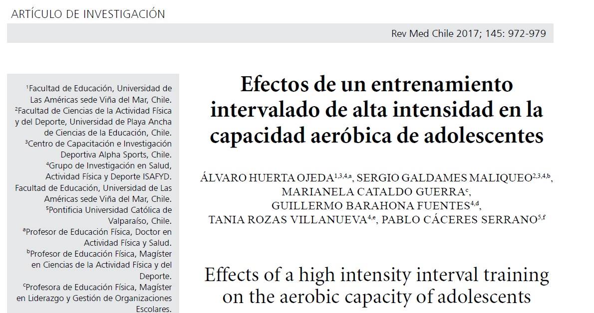 Hola
Compartimos un artículo publicado en la Revista Médica de Chile, dicho estudio, fue realizado por el Grupo de Investigación en Salud, Actividad Física y Deporte ISAFYD.
Saludos
revistamedicadechile.cl/ojs/index.php/…