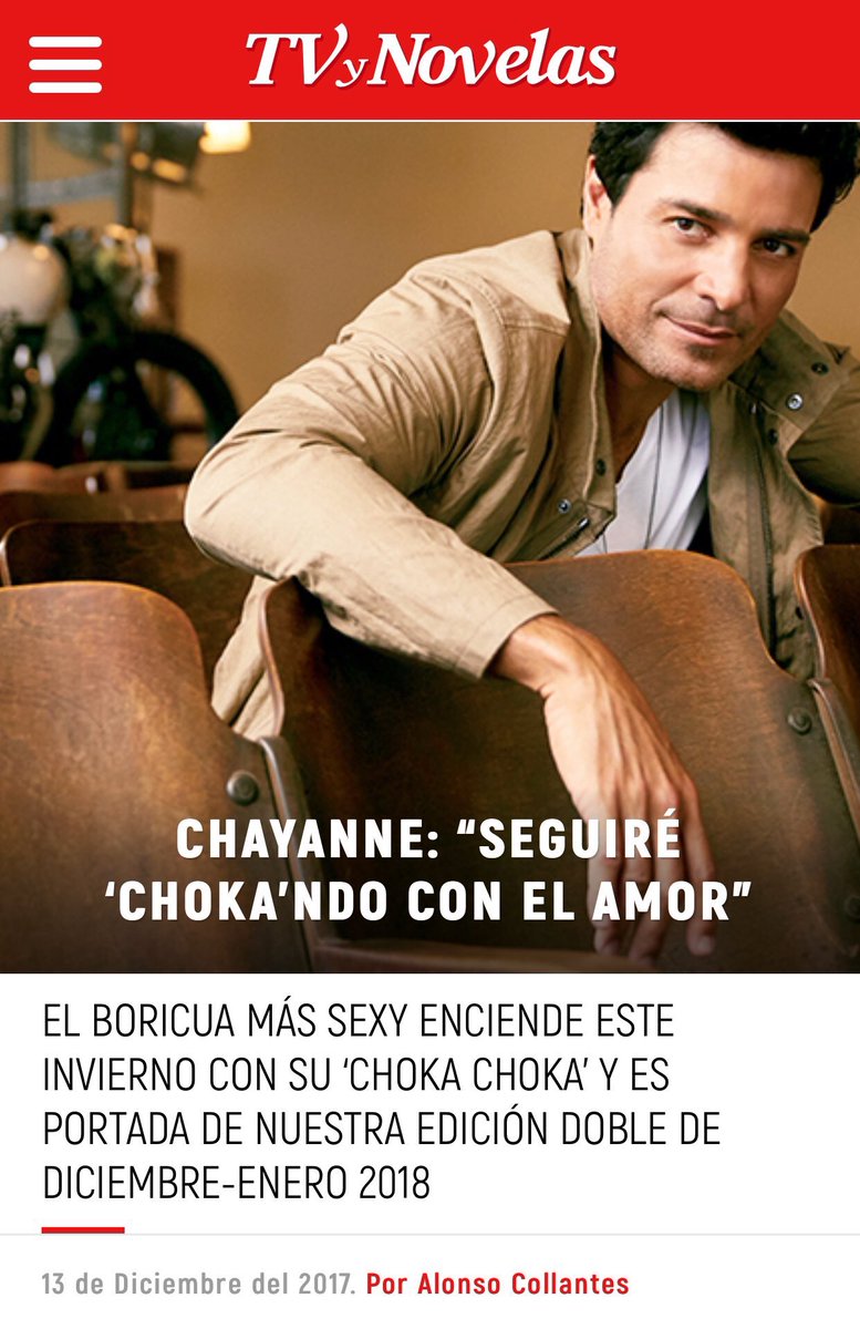 Ya vieron la nueva portada donde sale <a href="/CHAYANNEMUSIC/">CHAYANNE</a> - bueno pues aquí un regalo de #Navidad adelantado