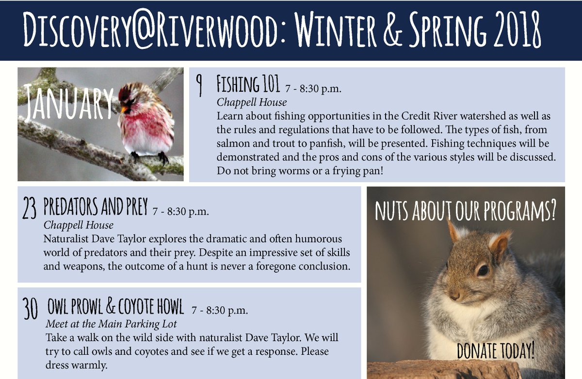 yourriverwood's tweet photo. Our Winter &amp; Spring 2018 Discovery Calendar is now live! Check out all the amazing events we have going on in the new year: https://t.co/UiiqBOdkF1 https://t.co/HKXyQq1fIx