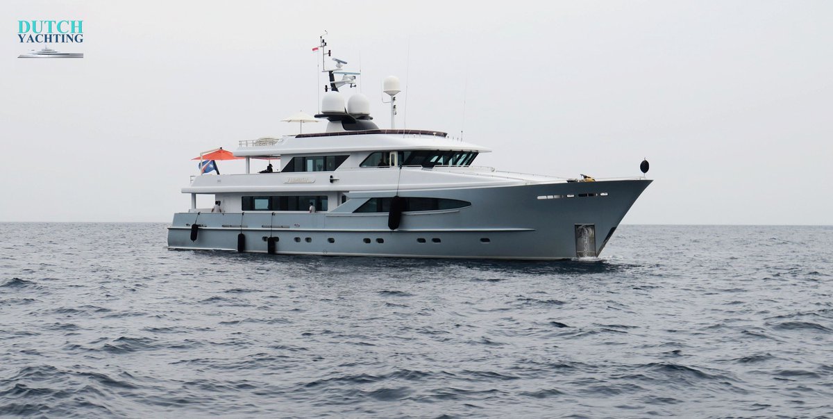 Dutchyachting's tweet photo. Launched in 2001 after an exterior design by #Heesen, an interior by #Omega Architects and naval architecture by #Vripack: the 37.69m/ 124ft all-aluminium Heesen Yachts built #explorer #AlumerciA. Photo by @Dutchyachting https://t.co/u8F90y2IVQ