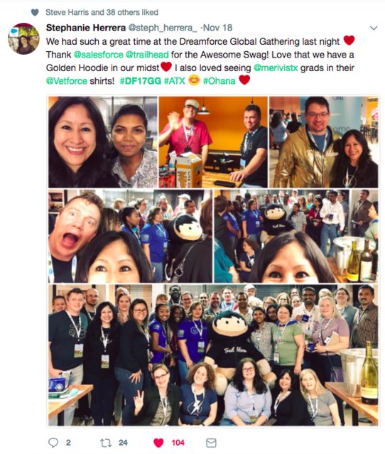 ChadSchaeffer's tweet photo. Inside the Trailblazer Community: Dreamforce Global Gatherings https://t.co/LlQjlEhN7t https://t.co/KJoj1sYWGi