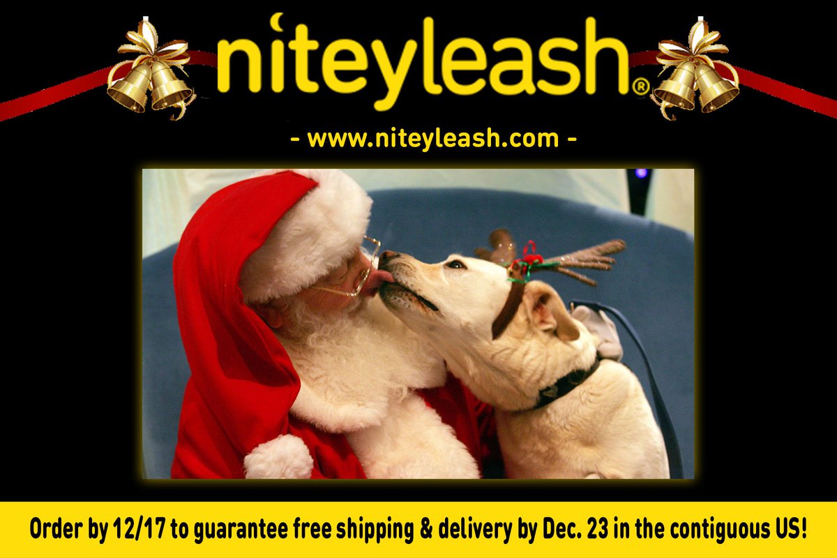 niteyleash's tweet photo. Was your pup good this year?  LIGHT UP their Christmas!! 

Purchase on https://t.co/YL6QyvyApV by NOON (ET) on Dec. 17 to guarantee free shipping &amp; delivery by Dec. 23 in the contiguous US!
  #goodboy #DogLover #Christmas https://t.co/tTINgwxjMx