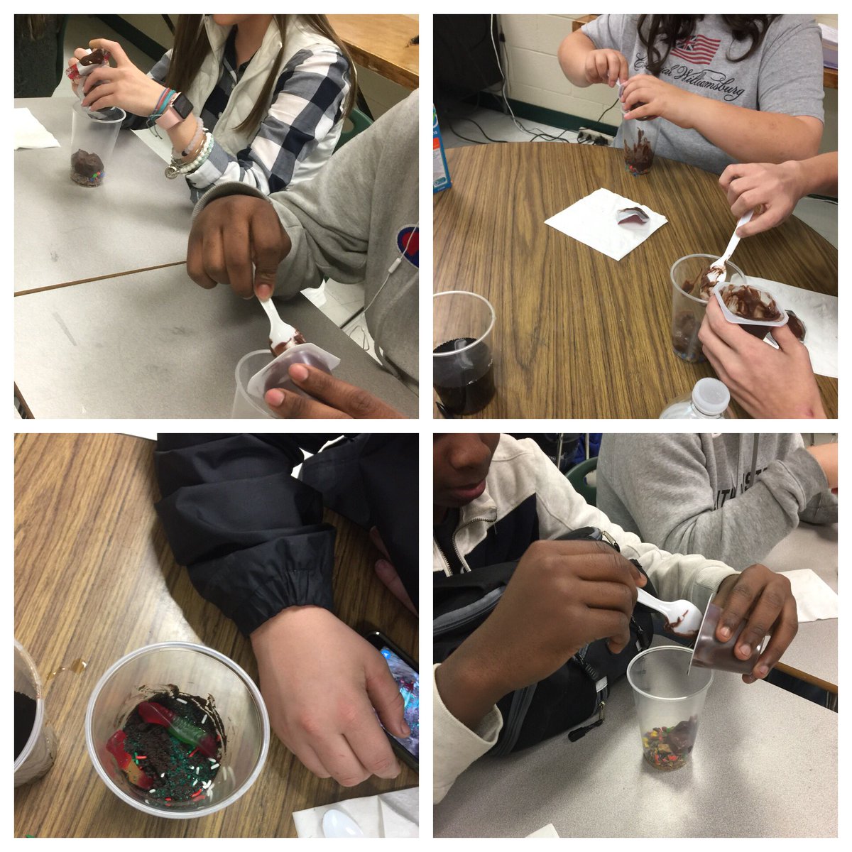 MrsBostic17's tweet photo. It may be the last week before Christmas break, but we have still used what we have learned to make some yummy and interesting things! #soilprofiles #earnotching @SJHSTrojans https://t.co/xbQrTTZPnG