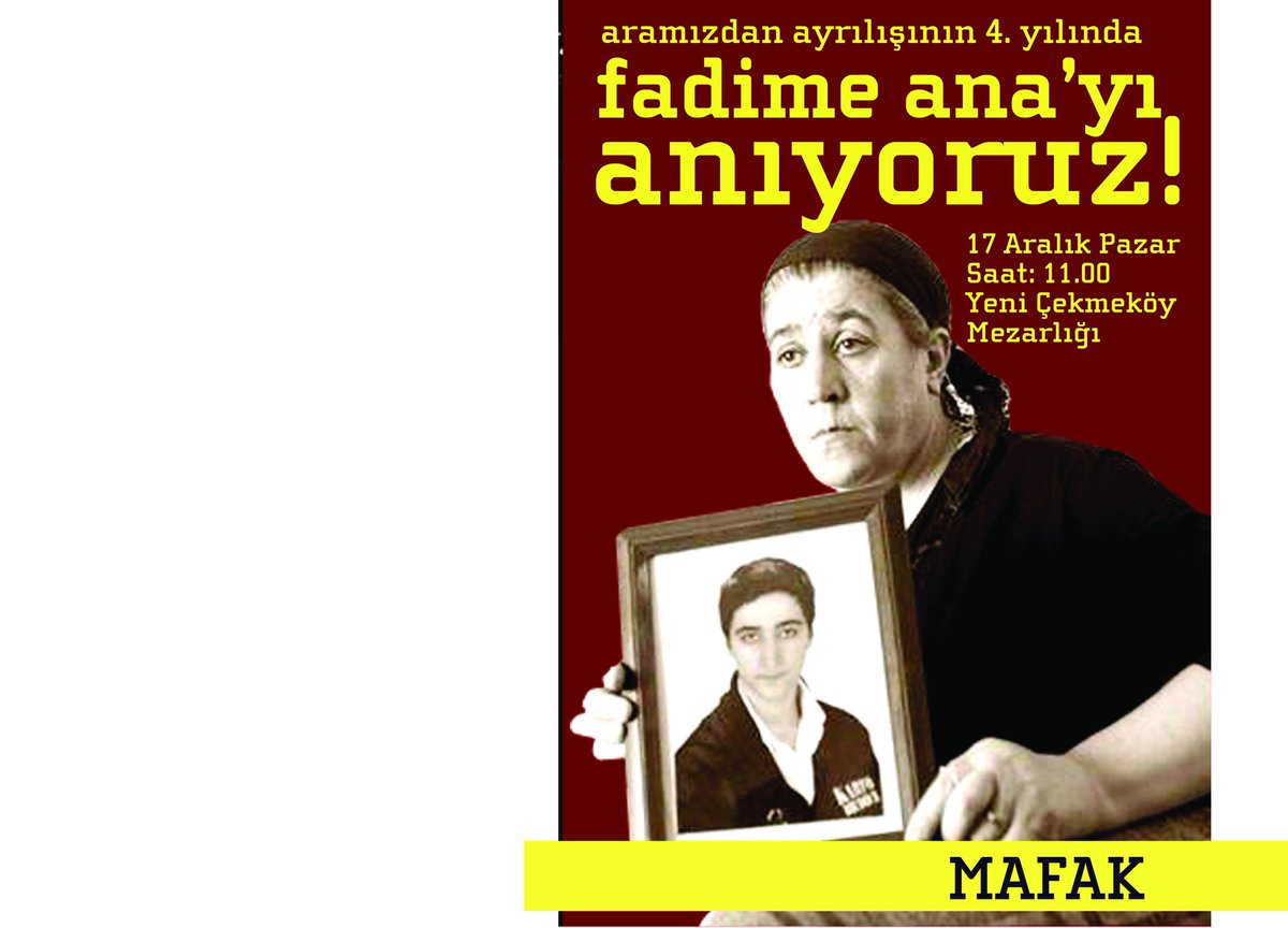 Aramızdan ayrılışının 4. Yılında Fadime Anayı mezarı başında anıyoruz! 
#FadimeAyvalıtaş