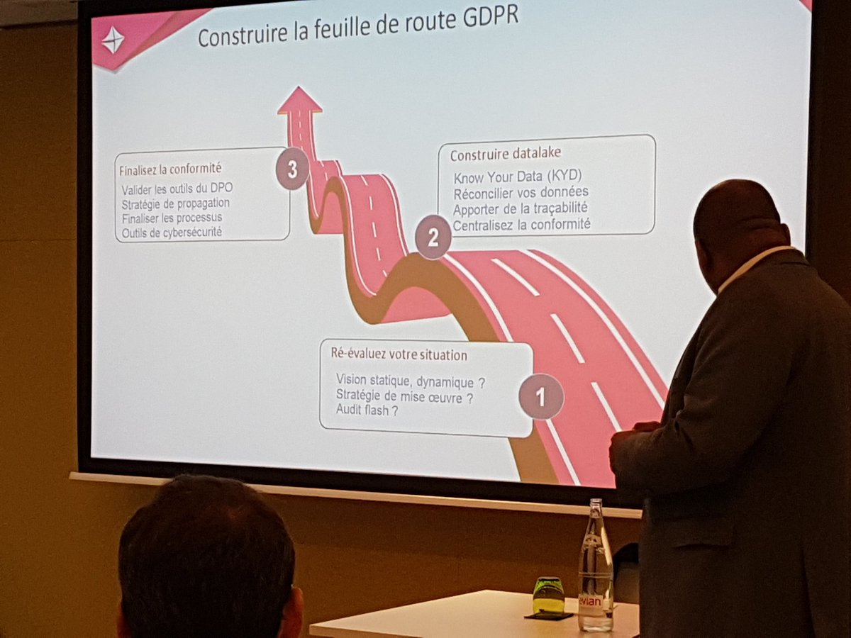 [EVENT] Comment construire la feuille de route #GDPR selon <a href="/jemsgroup/">JEMS</a> :
1) Ré-évaluer la situation
2) Construire un #datalake 
3) Finaliser la #conformité
#gouvernance #datalake #datacentric #vision360 #réglementation