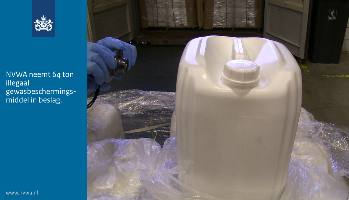 NVWA neemt 64 ton illegaal #gewasbeschermingsmiddel in beslagnvwa.nl/nieuws-en-medi…