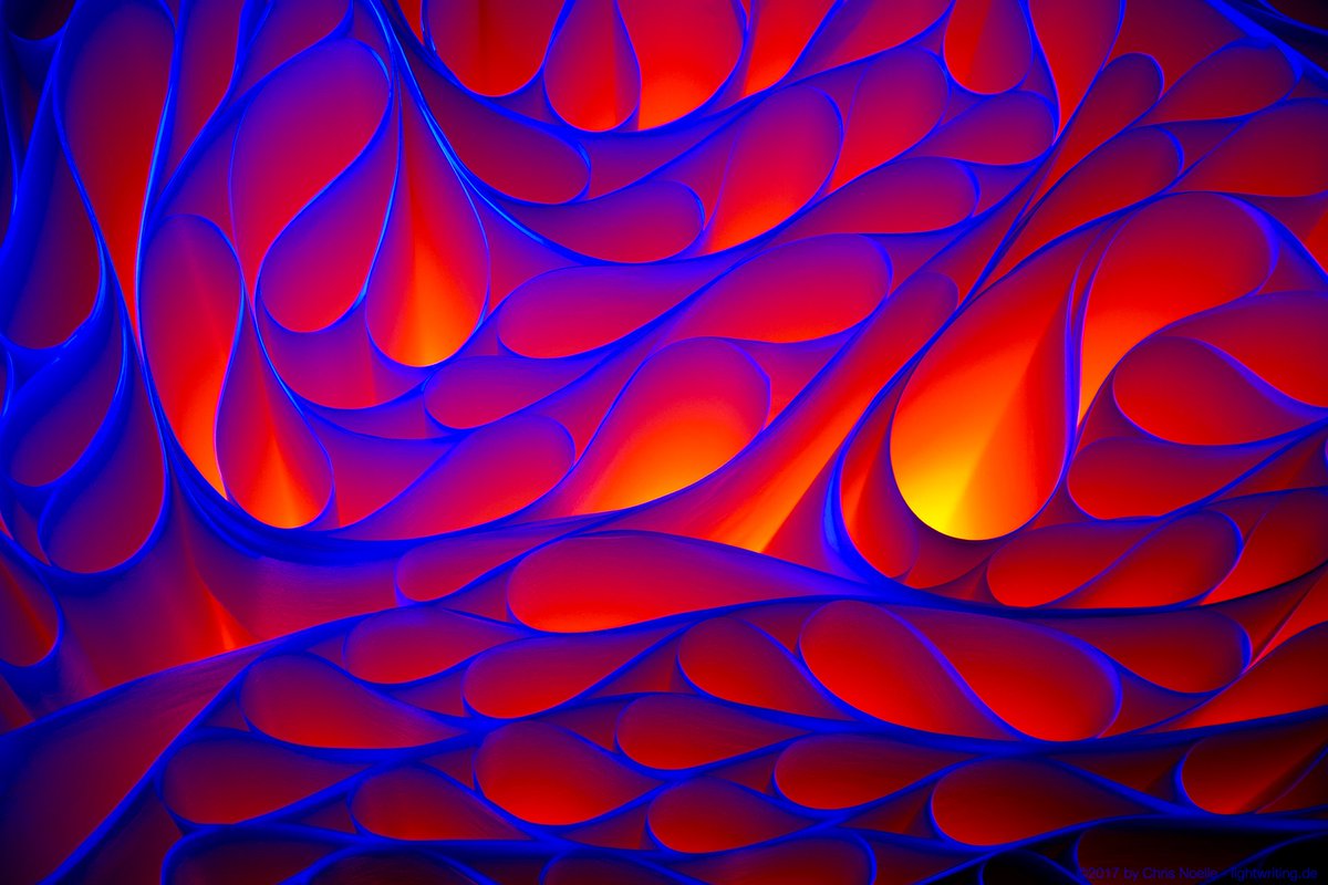 The beauty of paper. Lightpainting photo in a single 21" exposure, a first test. More to come, instagram.com/noelle.chris/  #lightpainting #lightart #paper #neon #glow